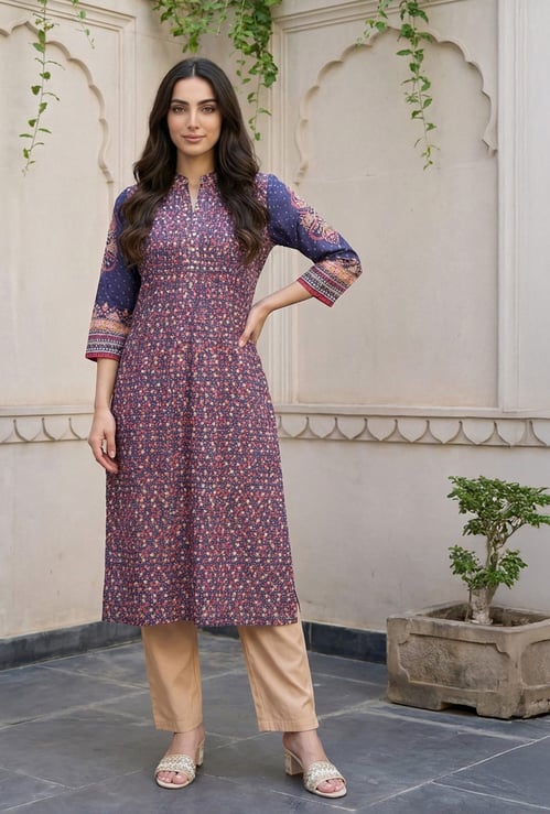 AURELIA Ethnic Motif Straight Kurta