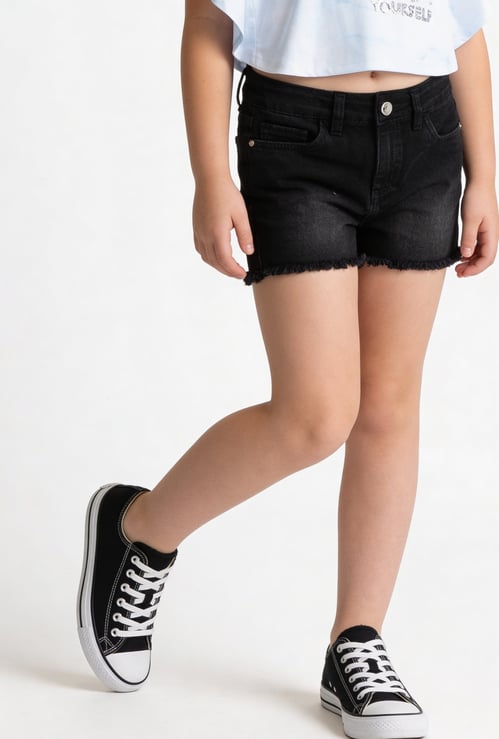 FAME FOREVER Girls Denim Shorts