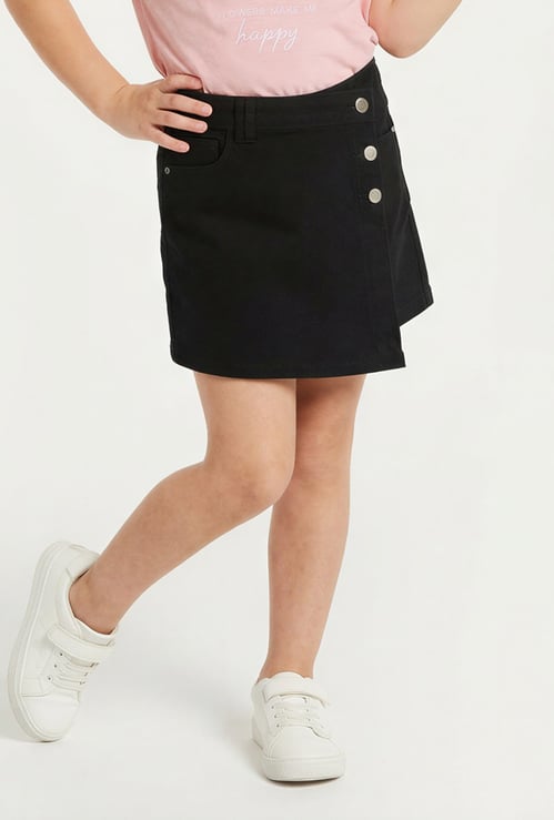 FAME FOREVER Girls Solid Wrap Skort