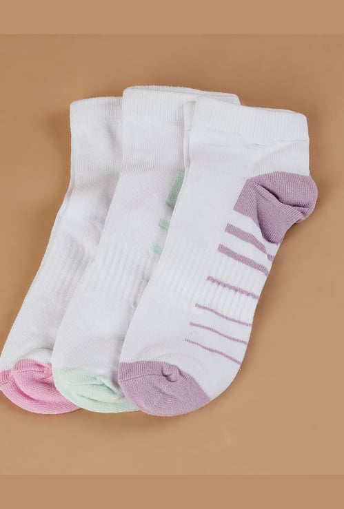 FAME FOREVER Girls Ankle Length Socks - Pack of 3