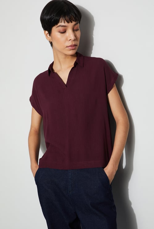 FAME FOREVER Textured Top
