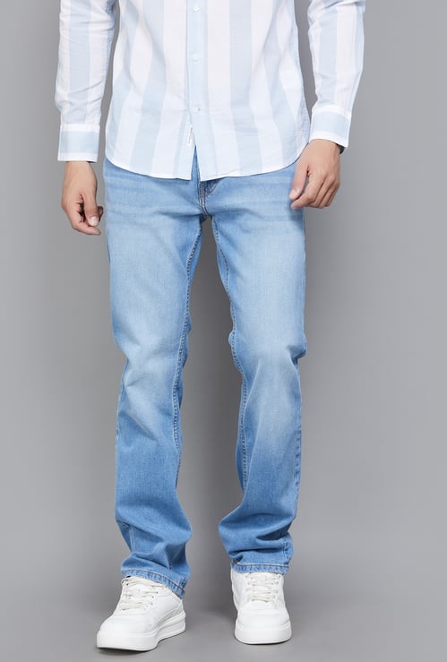 PEPE JEANS Washed Mid-Rise Jeans