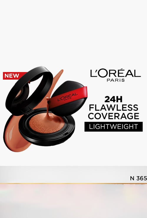 L'Oreal Infallible Cushion Foundation 24Hr Full Coverage Glass-skin finish-N365-11g