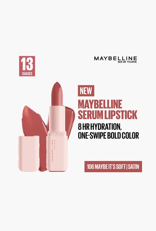 Maybelline Serum Satin Lipstick 8Hr Hydration- 106 Maybe It's Soft 4.2g