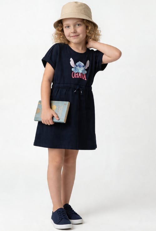 FAME FOREVER Girls Stitch Print A-line Dress