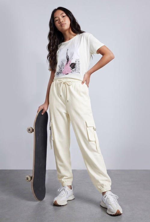 FAME FOREVER Girls Solid Track Pants