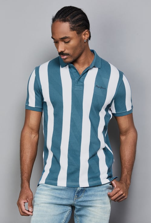 PEPE JEANS Striped Polo T-shirt