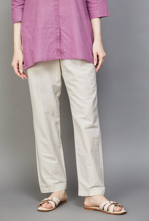 SPAN Solid Straight Pants