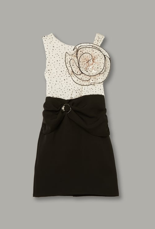 PEPPERMINT Girls Printed Flower Design Dress