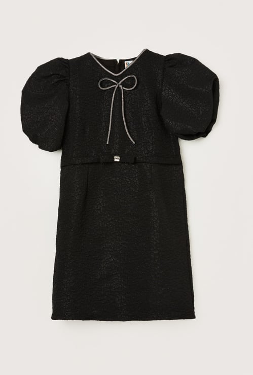 PEPPERMINT Girls Textured A-Line Dress