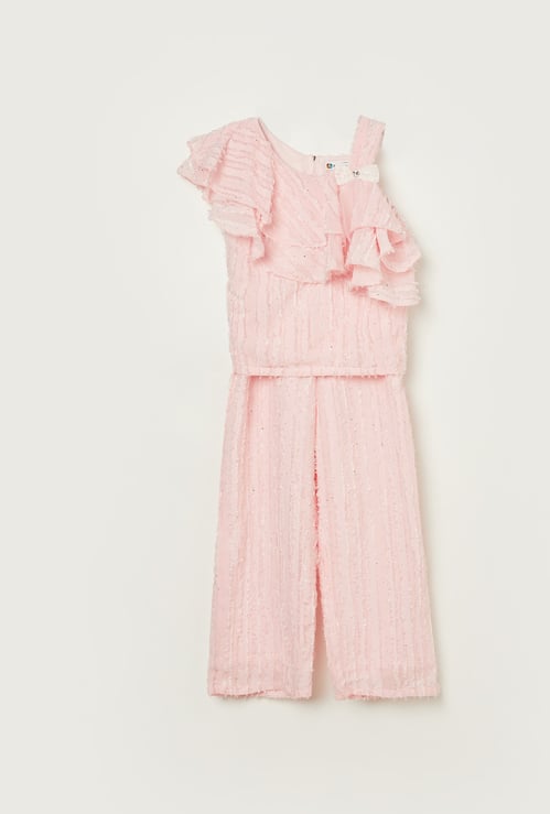 PEPPERMINT Girls Embellished Top with Trousers Set