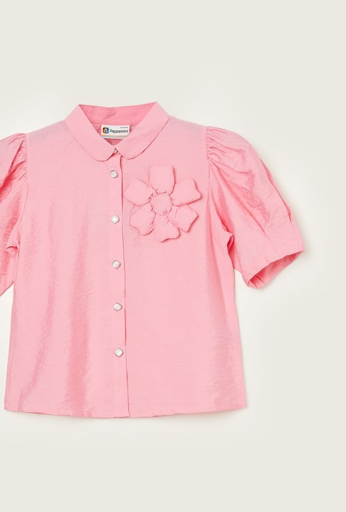 PEPPERMINT Girls Appliqued Shirt