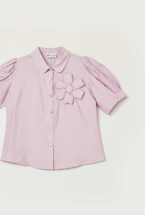 PEPPERMINT Girls Appliqued Shirt