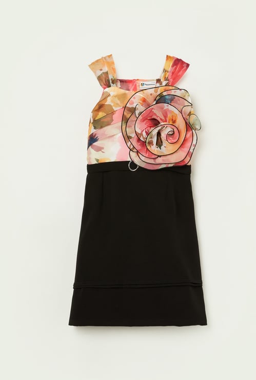 PEPPERMINT Girls Flower Applique A-Line Dress