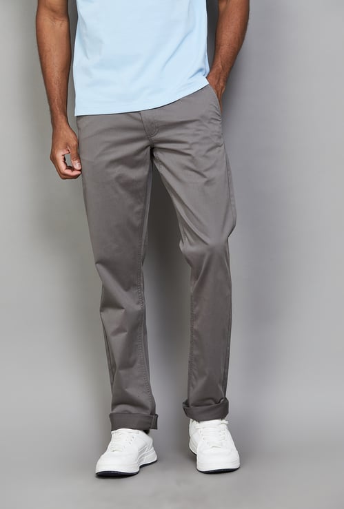 VH SPORTS Solid Slim Fit Trousers