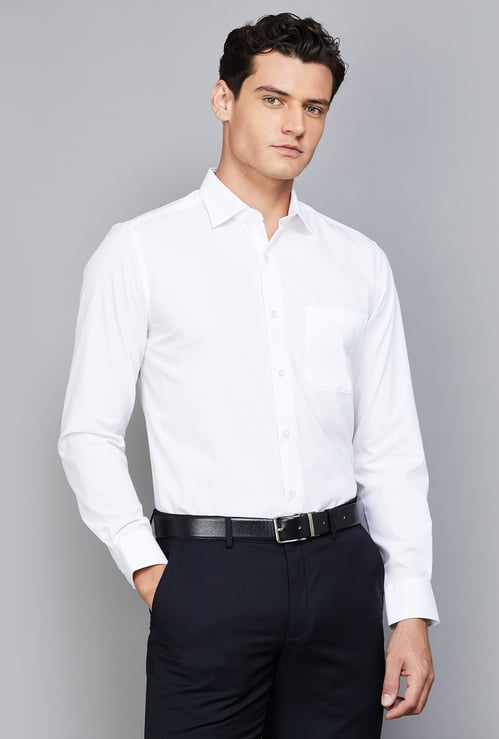LOUIS PHILIPPE Solid Regular Fit Formal Shirt