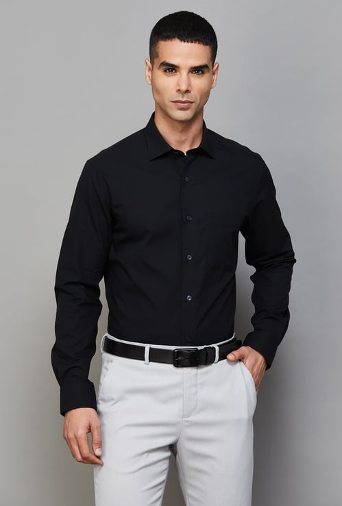 LOUIS PHILIPPE Solid Classic Fit Formal Shirt