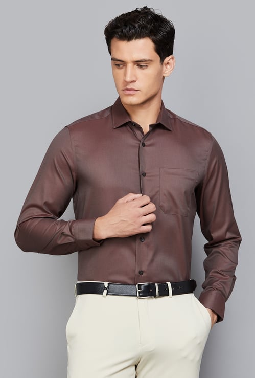 LOUIS PHILIPPE Solid Regular Fit Formal Shirt