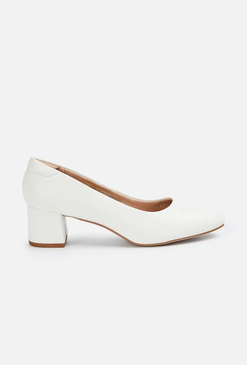 ALLEN SOLLY Textured Block Heels