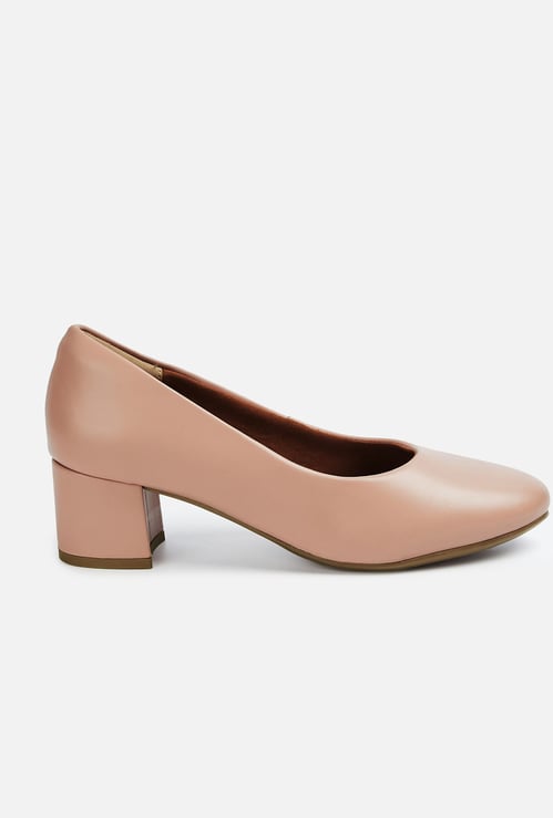 ALLEN SOLLY Solid Block Heels