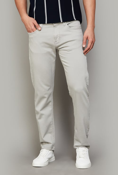 FLYING MACHINE Solid Slim Tapered Jeans