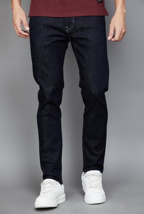FLYING MACHINE Darkwashed Slash Jeans (Slim Tapered)