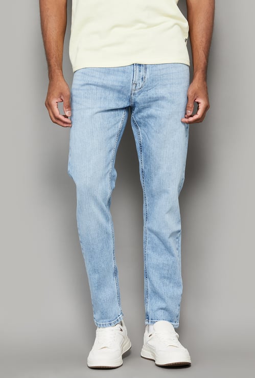 FLYING MACHINE Lightwashed Slash Jeans (Slim Tapered)