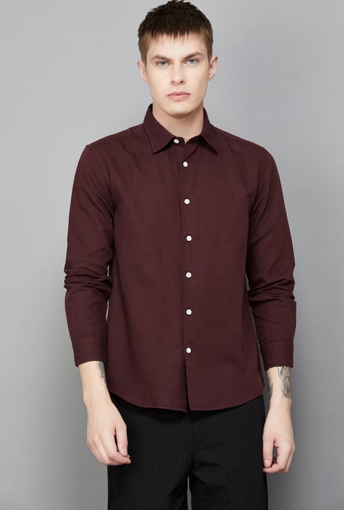 FLYING MACHINE Solid Regular Fit Shirt