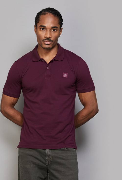 FLYING MACHINE Solid Polo T-shirt