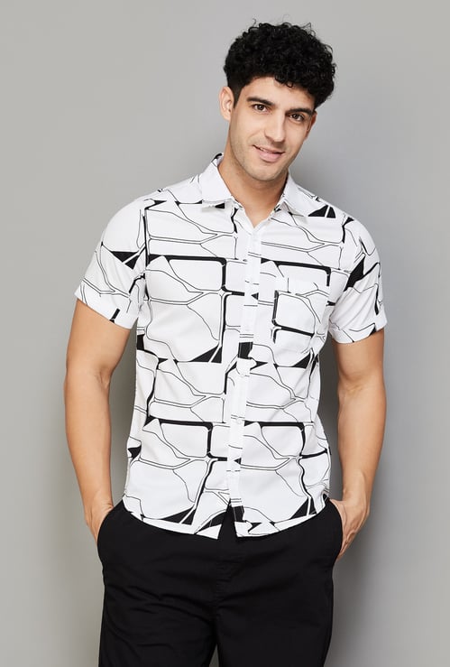 SPYKAR Printed Regular Fit Shirt