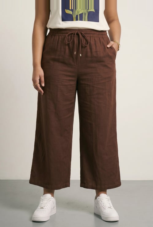 NEXUS Solid Wide-Leg Trousers