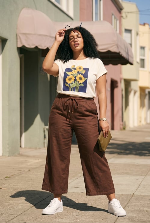 NEXUS Solid Wide-Leg Trousers