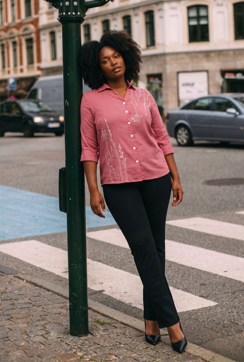NEXUS Embroidered 3/4th Sleeves Shirt