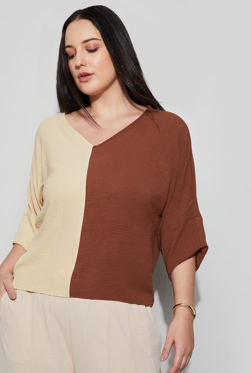 NEXUS Colourblock Blouson Top