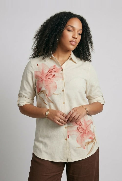 NEXUS Floral Print Buttoned Shirt