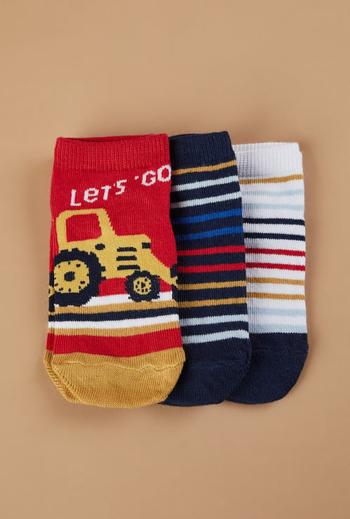 FAME FOREVER Assorted Ankle Length Socks - Pack of 3