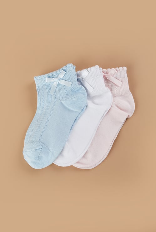 FAME FOREVER Solid Ankle Length Socks - Pack of 3
