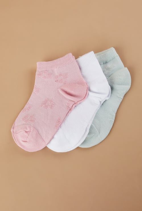 FAME FOREVER Patterned Ankle Length Socks - Pack of 3