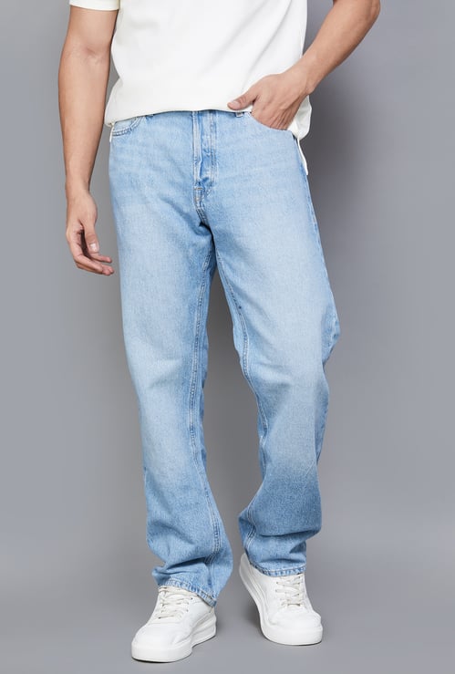 JACK & JONES Washed Regular Straight Jeans