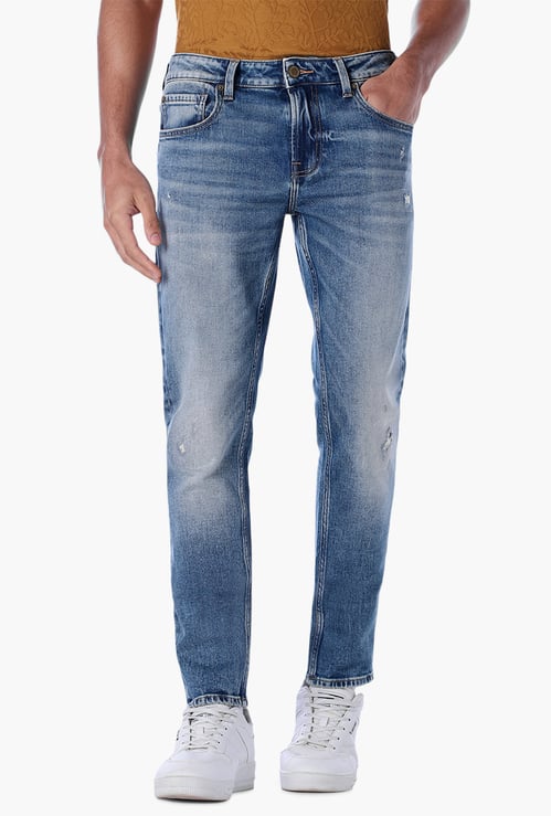 JACK & JONES Distressed Slim Straight Jeans