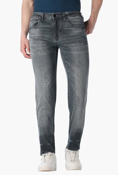 JACK & JONES Whiskered Slim Straight Jeans