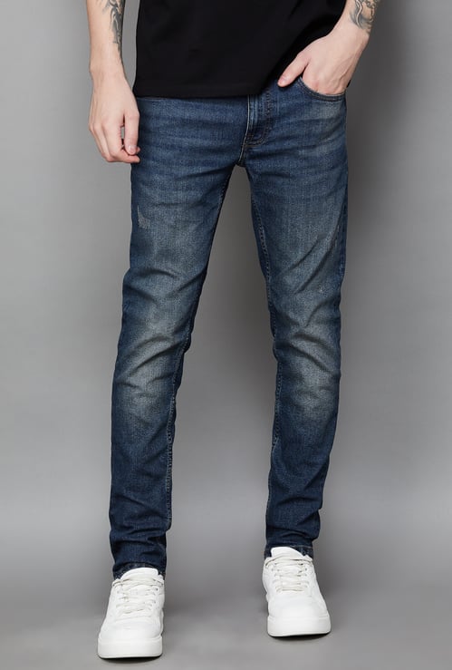 JACK & JONES Distressed Slim Straight Jeans