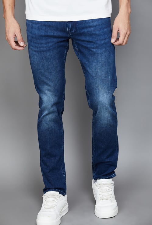 JACK & JONES Washed Slim Straight Jeans