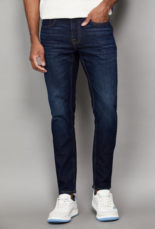 JACK & JONES Solid Slim Straight Jeans