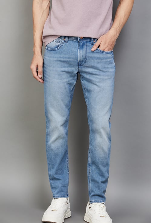 JACK & JONES Washed Slim Straight Jeans