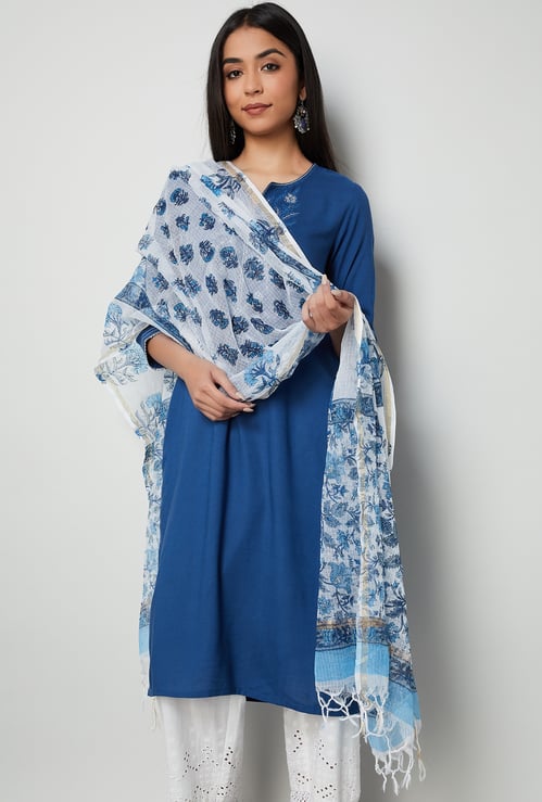 MELANGE Floral Print Dupatta