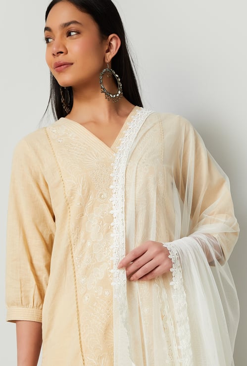 MELANGE Lace Dupatta