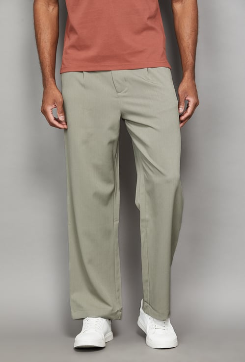 JACK & JONES Pleated Regular Fit Trousers