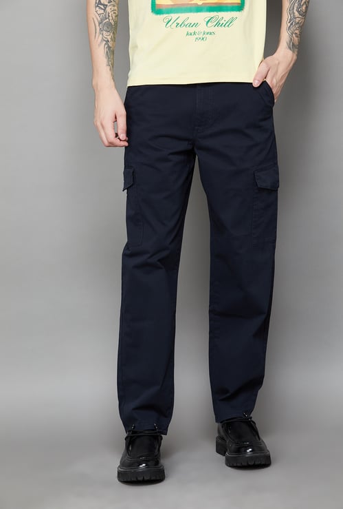 JACK & JONES Solid Regular Fit Cargos