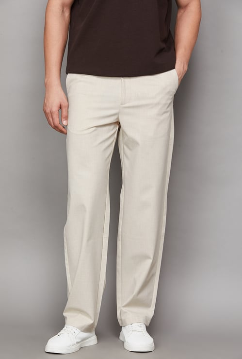 JACK & JONES Solid Regular Fit Trousers